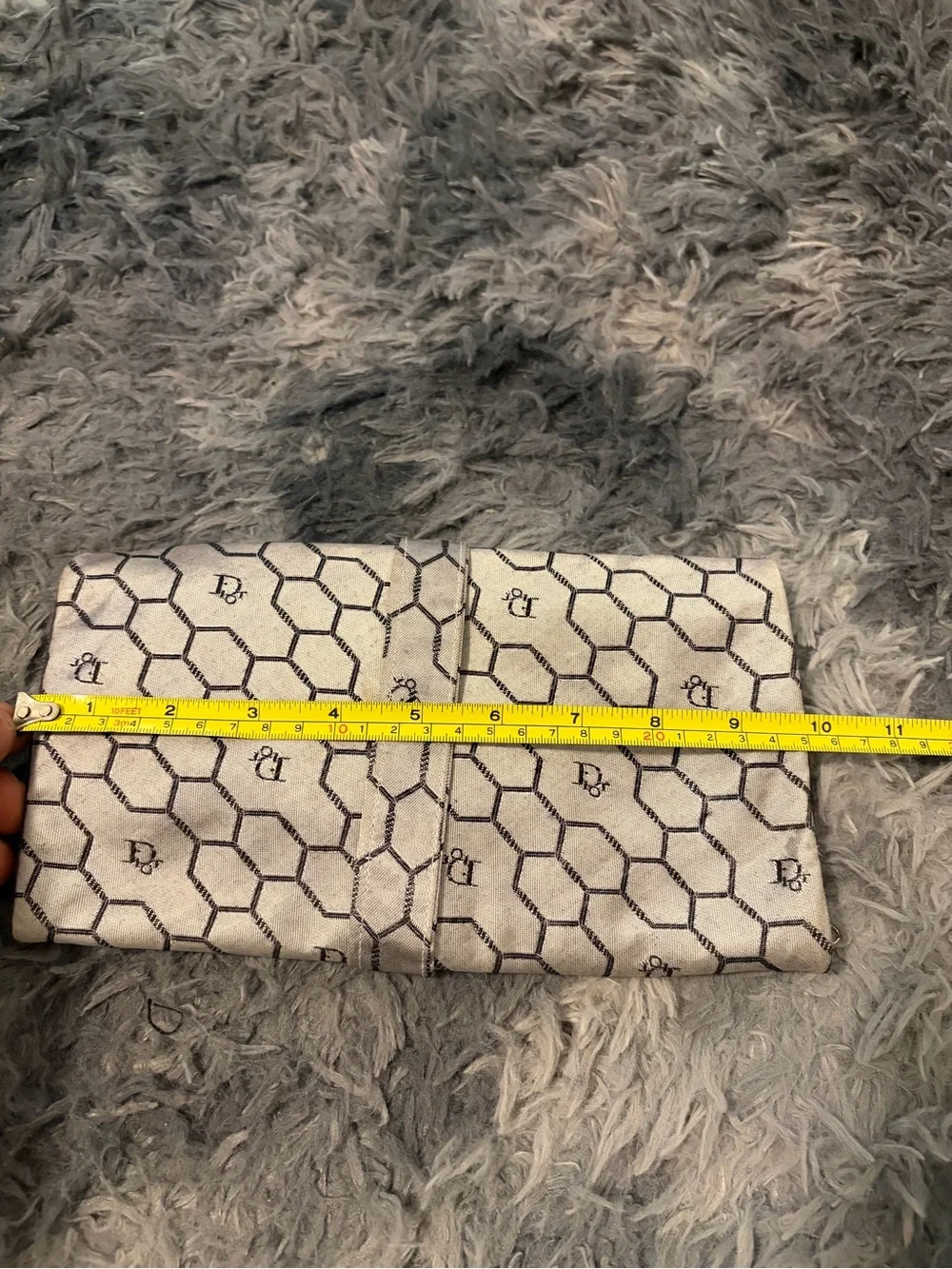 Christian Dior Honeycomb Sacs De Beaute Roll Up Makeup Cosmetic Bag Case USA